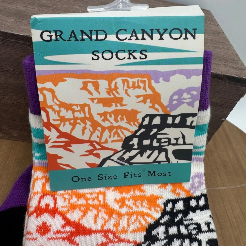 Grand Canyon Socks Black 8.5 - 11 New souvenir National park